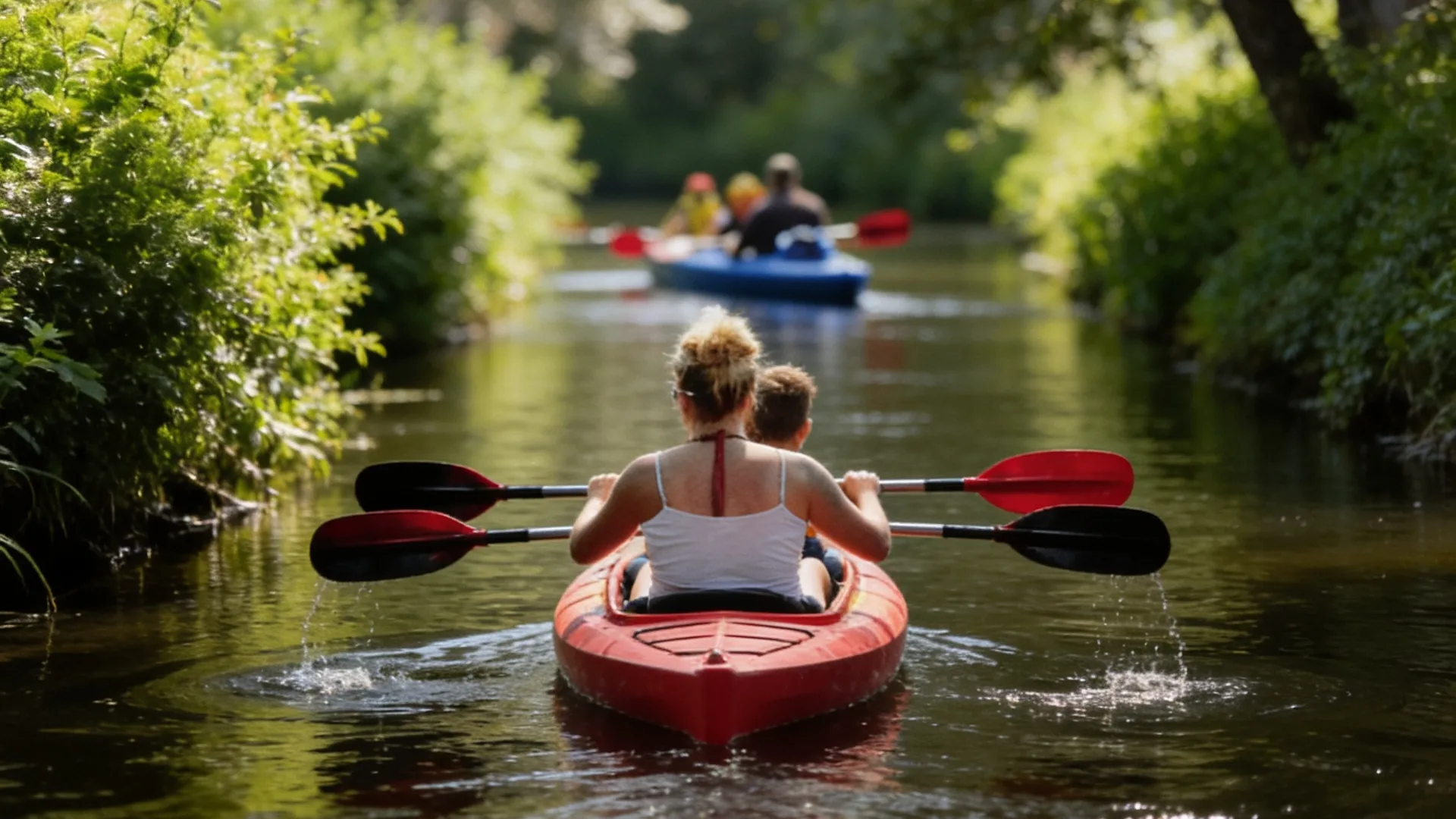 Kajakfahrt durch den Emster Kanal am Netzener See